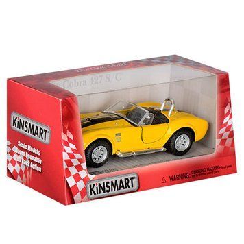 Дитяча колекційна машинка SHELBY COBRA KT5322W інерційна Жовтий KT5322W(Yellow) фото