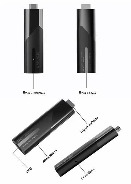 Смарт ТВ приставка LEMFO M98-Y10 2/16 Гб Smart TV Stick Android 13 (ATV) з голосовим пультом 2053937 фото