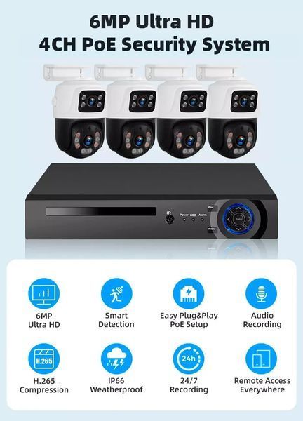 Комплект видеонаблюдения проводной с просмотром через 3G сеть DVR KIT 4ch металл HD набор на 4 камеры с регистратором sp9592 фото