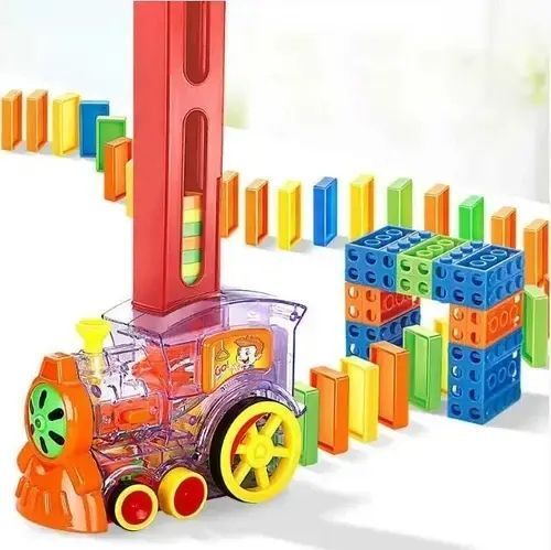 Конструктор іграшка-поїзд доміно, DOMINO Happy Truck sciries COLORS 60 деталей G215201021 фото