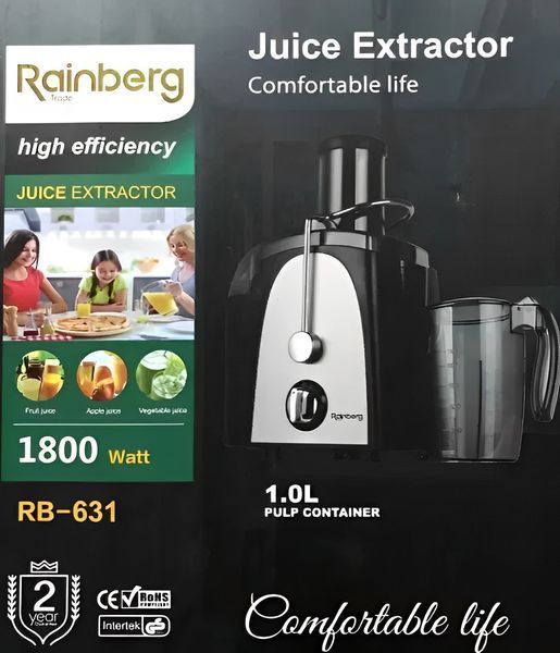 Соковижималка електрична відцентрова Rainberg RB-631 1800W RB631 фото