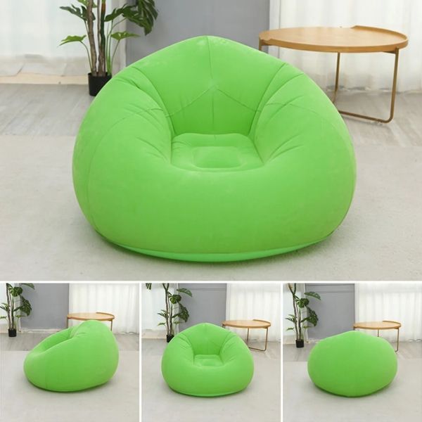 Надувне крісло-пуф Inflatable Sofa / Надувне крісло-мішок 110&times;110&times;85 см Зелений G6820/2 фото