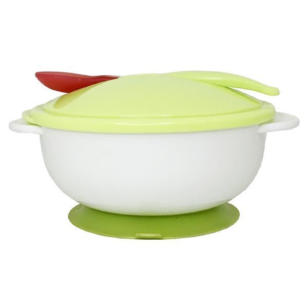 Тарілка на присосці з термоложкою та кришкою MGZ-0101(Green) 250 мл MGZ-0101(Green) фото