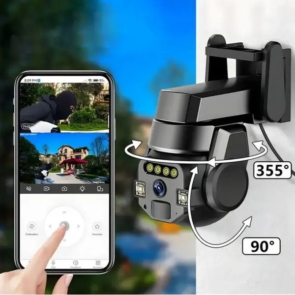 Камера зовнішня вулична поворотна WIFI CyberGuard OUTDOOR Q-812 FULL-HD 5Mp IP66 датчик руху sp9162 фото