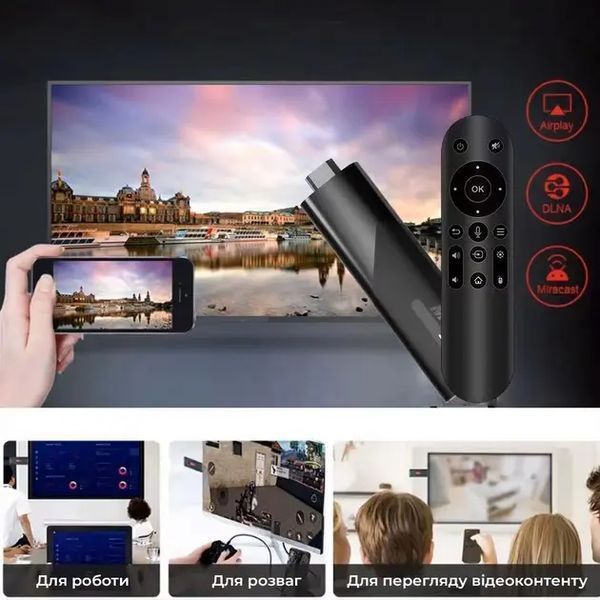 Смарт ТВ приставка LEMFO M98-Y10 2/16 Гб Smart TV Stick Android 13 (ATV) з голосовим пультом 2053937 фото