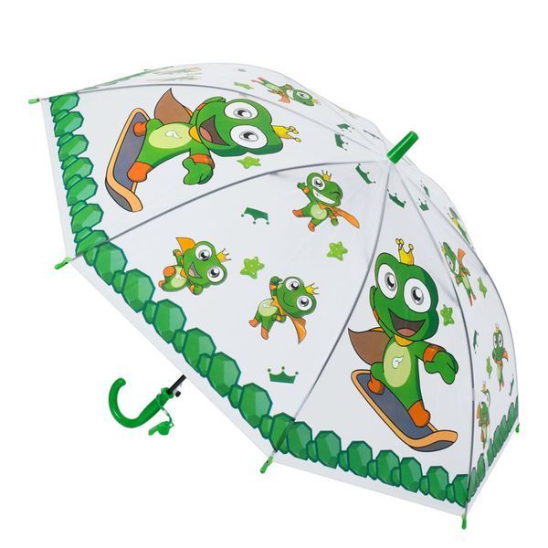 Дитяча парасолька "Жаба" MK 5793(Green) довжина 65,5 см, тростина 60 см, діаметр 84 см MK 5793(Green) фото