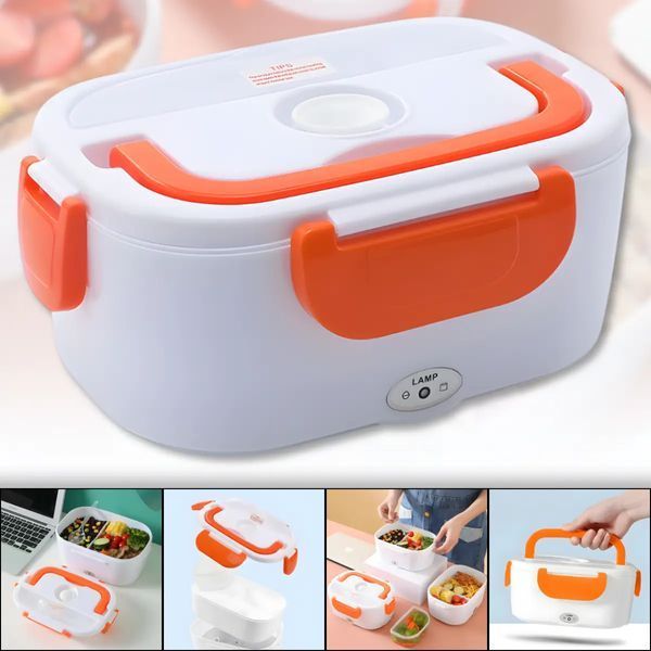 Ланчбокс з підігрівом їжі 220V, Electric lunch box, ланч-бокс Помаранчевий pr65638435/1-4 фото