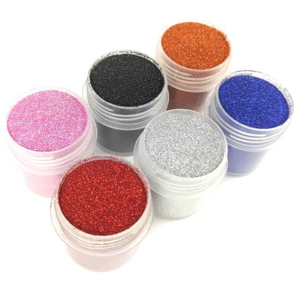 Набір гліттера для біо-тату &laquo;№1 Великий&raquo; glitter-set-big-6x-1, 6 кольорів по 12 мл glitter-set-big-6x-1 фото