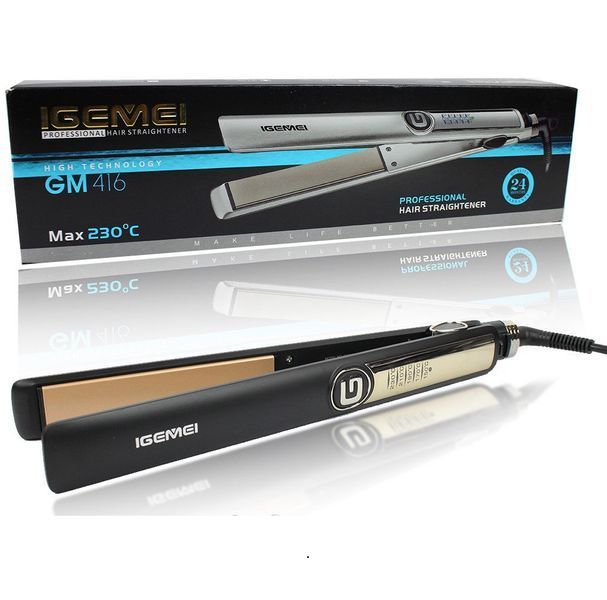 Щипці утюжок для волосся GEMEI GM-416 Чорний pr954494/1 фото