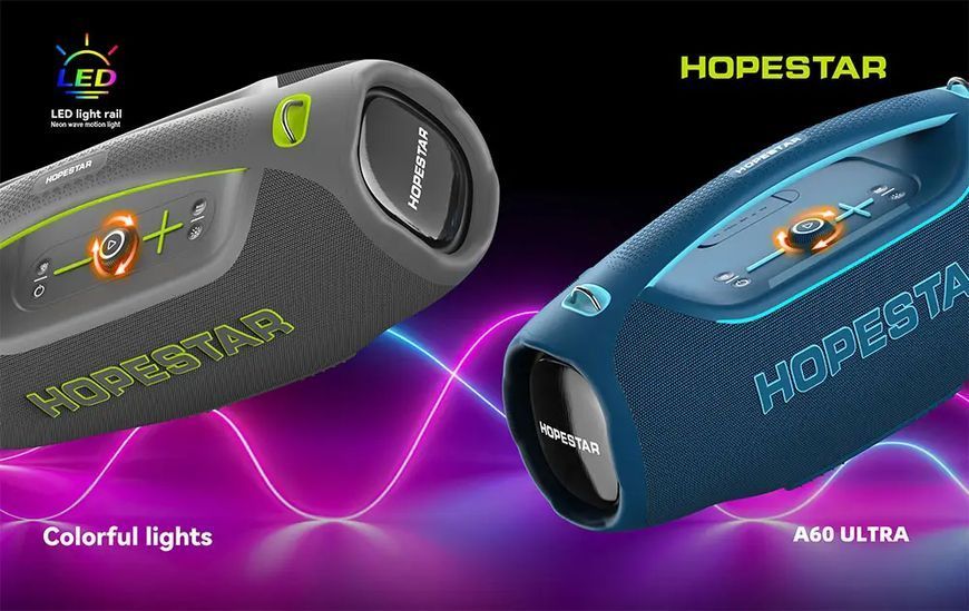 Колонка Bluetooth Hopestar A60 Ultra 450 Вт с микрофоном RGB, IPX6, 30000 мАч M17516 фото