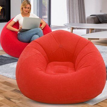 Надувне крісло-пуф Inflatable Sofa / Надувне крісло-мішок 110&times;110&times;85 см Червоний G6820/3 фото