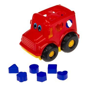 Сортер-автобус "Бусик" №1 Colorplast 0244 Червоний 0244(Red) фото