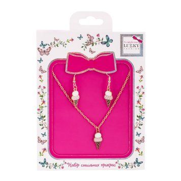 Біжутерія дитяча 2 в 1 Ice-Cream Fashion T24607 сережки + підвіска T24607 фото