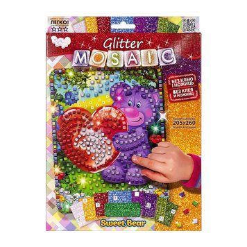 Креативна творчість "Glitter Mosaic Ведмедик" БМ-03-05 блискуча мозаїка БМ-03-05 фото