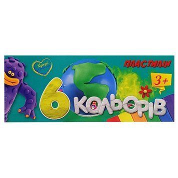 Набір для ліплення пластилін 630019, 6 кольорів 630019 фото