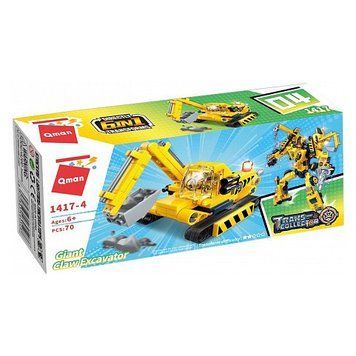 Дитячий Конструктор Qman 1417-1-6 будтехніка, 79 дет Giant Claw Excavator 1417-4 фото