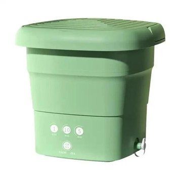 Складана пральна машина Folding Washing Machine силіконова складана стирання відро 7&nbsp;л. Зелений GRGO77 фото