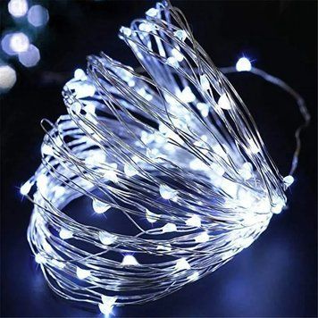 Гірлянда нитка Роса від USB, 30м, 300LED + пульт, Холодний білий / Світлодіодна новорічна гірлянда B50м500LED фото