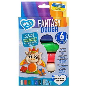 Набір для ліплення з тіста "Fantasy Dough" 41241, 6 кольорів 41241 фото