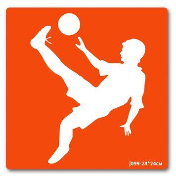 Трафарет для біо-тату Футбол-3 j099-24*24см, розмір 24 х 24см j099-24*24см фото