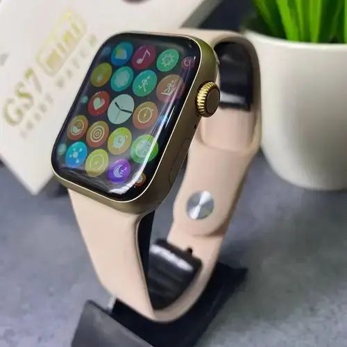 золоті Смарт-годинник Smart Watch GS7 MINI 41 мм, Фітнес годинник з тонометром та пульсоксиметром pan14444/5 фото