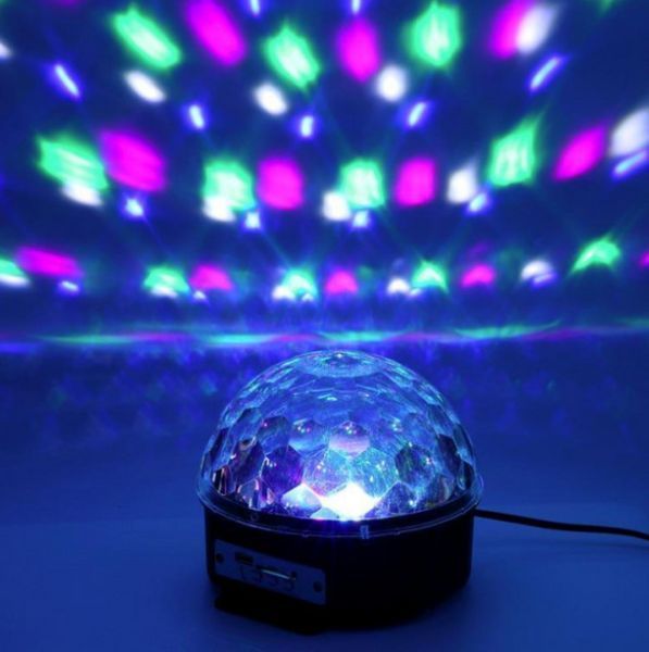 Музичний диско-шар з Bluetooth, USB, світломузкою, 2 динаміками та пультом Disco01 фото