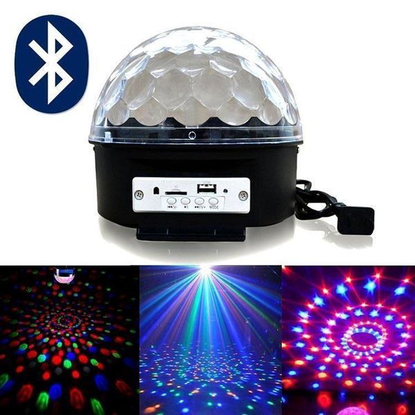 Музичний диско-шар з Bluetooth, USB, світломузкою, 2 динаміками та пультом Disco01 фото