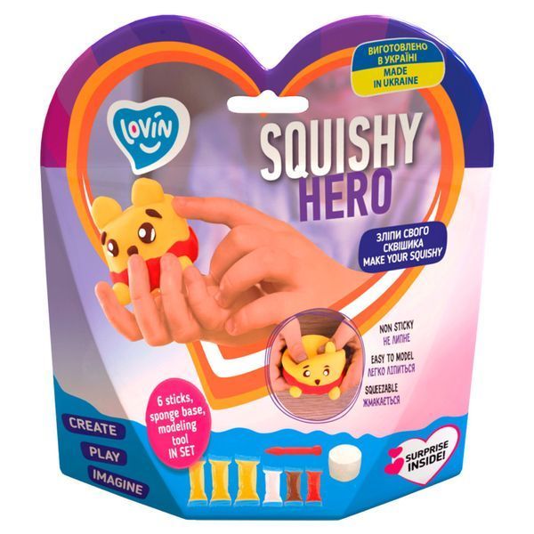 Набір для ліплення з повітряним пластиліном Squishy Squiny Pooh ТМ Lovin 70128 70128L фото