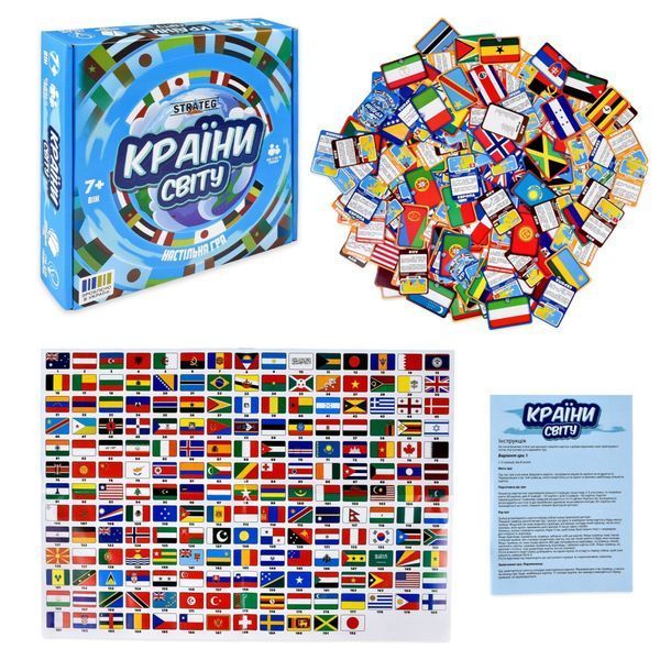 Карткова гра "Країни світу" 30952 інструкція, 220 карток 30952 фото