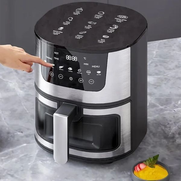 Rainberg RB-2268.Мощева фритюрниця без олії 8 л. Сенсорна аерофритюрниця Аерогриль мультипіч для дому 4200 RB2268 фото