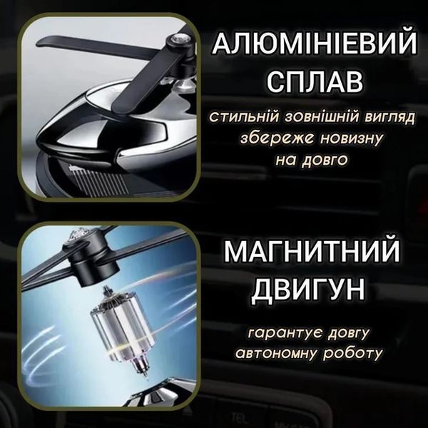 Автомобільний багаторазовий GREY ароматизатор вертоліт для авто парфумів у машину пахучка салону NN11070 фото