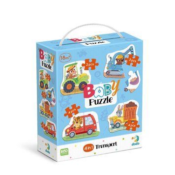 Дитячий пазл 4 в 1 "Baby puzzle. Транспорт" DoDo Toys 300685 набір 4 в 1 300685 фото