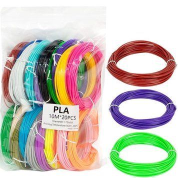 Набір пластику PLA для 3D-ручки PLA20 запаска 20 шт по 10 м PLA20 фото