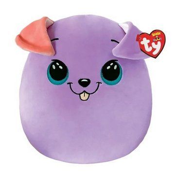 Іграшка-подушка "Пес BITSY" TY SQUISH-A-BOOS 39225 фіолетовий, 20 см 39225 фото