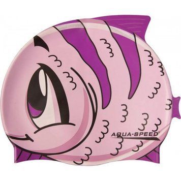 Шапка для плавання "ZOO Fish" 5528 Aqua Speed ​​115-fish, рожева рибка, OSFM 115-fish фото