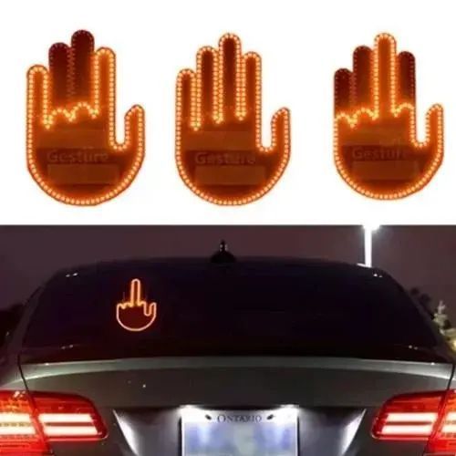 LED ладоня на заднє скло автомобіля Світлодіодна рука від батарейок 2128595 фото