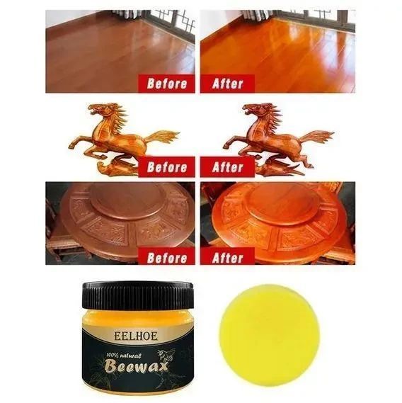 Поліроль для меблів Beewax 80 г/Воскова поліроль для меблів BEW80 фото