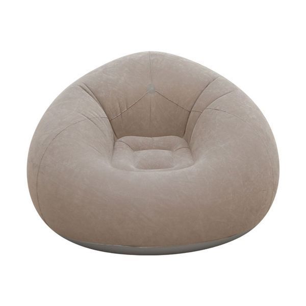 Надувне крісло-пуф Inflatable Sofa / Надувне крісло-мішок 110&times;110&times;85 см Бежевий G6820/4 фото