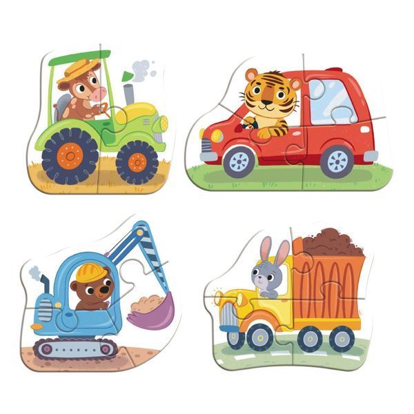 Дитячий пазл 4 в 1 "Baby puzzle. Транспорт" DoDo Toys 300685 набір 4 в 1 300685 фото