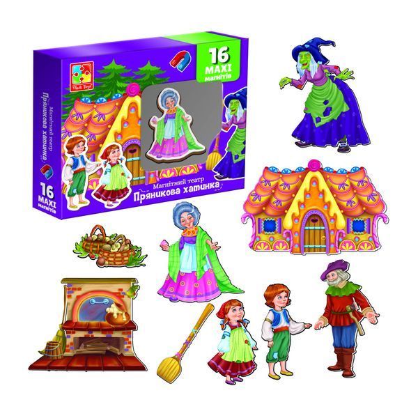 Настільна гра магнітний театр "Пряничний будиночок" Vladi Toys VT3206-54 Укр VT3206-54 фото