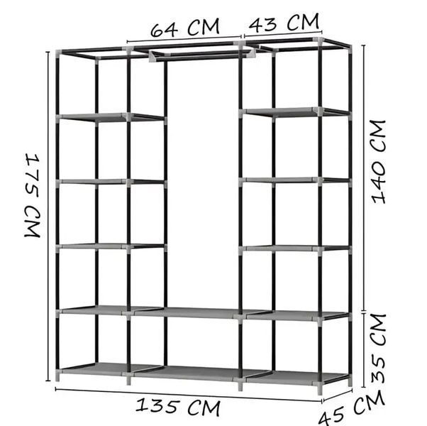 Тканинна шафа HCX Storage Wardrobe 88130 2051052 фото