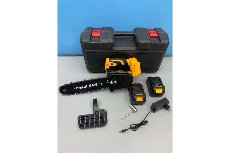 Акумуляторна ланцюгова пилка Electric SAW 16 дюймів у валізі + 2 акумулятори потужна електропилка ND-16 G8772 фото