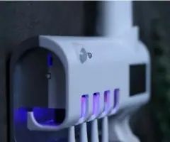 Тримач-диспенсер для зубної пасти та щіток Toothbrush sterilizer автоматичний 5090212113 фото