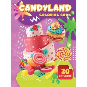Дитяча розмальовка Candyland А06012506, 20 наліпок А4 А06012506 фото