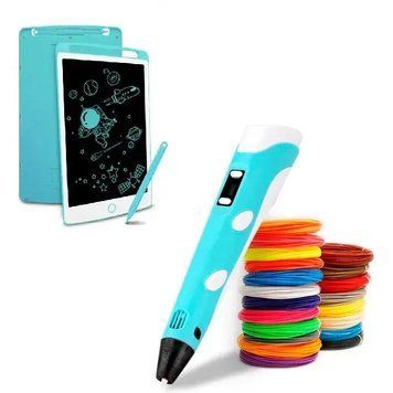 Набір для творчості 3D 3D ручка Pen-6 c LCD дисплеєм + графічний планшет + трафарети + 100 м пластику в комплекті M15846 фото