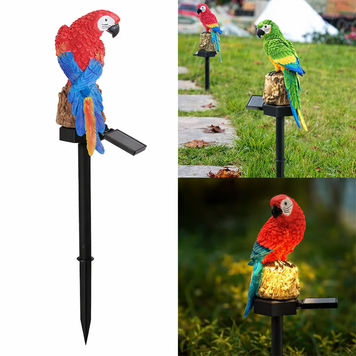 Ліхтар садовий SOLAR PARROT / Світильник для саду Папуга на сонячній батареї G7199 фото