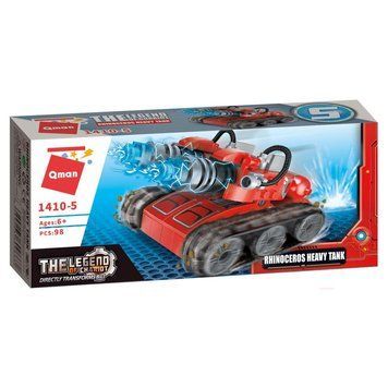 Конструктор Qman 1410-1-8 Пожежна техніка, 79 дет Rhinoceros Heavy Tank 1410-5 фото