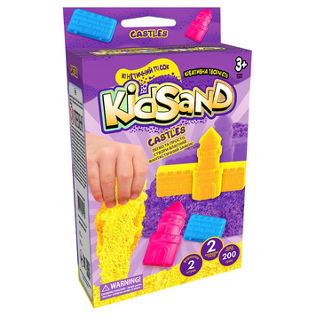 Кінетичний пісок KidSand KS-05-01U, 200 г в наборі Фіолетові замки KS-05-03U фото