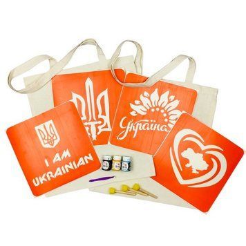 Набір для творчості "Екосумка бязь Мапа України, Україна квітуча" bag-b-n080-n058 bag-b-n080-n058 фото