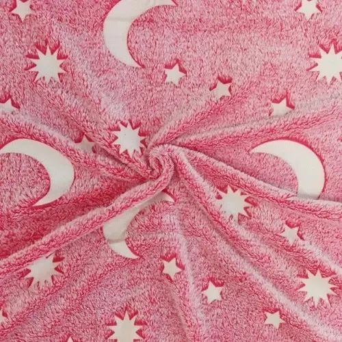 М'яка ковдра-плед зоряне небо 100х150 см Світиться в темряві Magic Blanket Рожеве MBP1005 фото